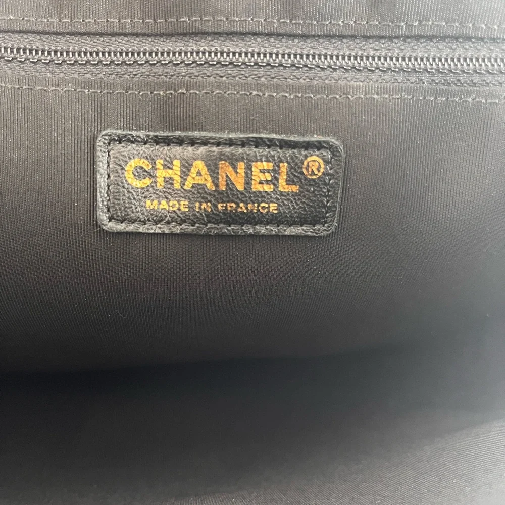 Chanel Lambskin Pleated Chevron Large Wristlet